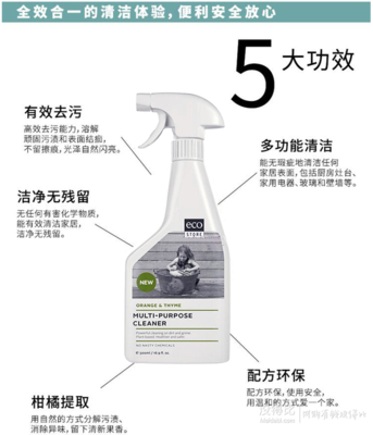 新西蘭Ecostore宜可誠多功能清潔噴液 潔凈家居，安心之選